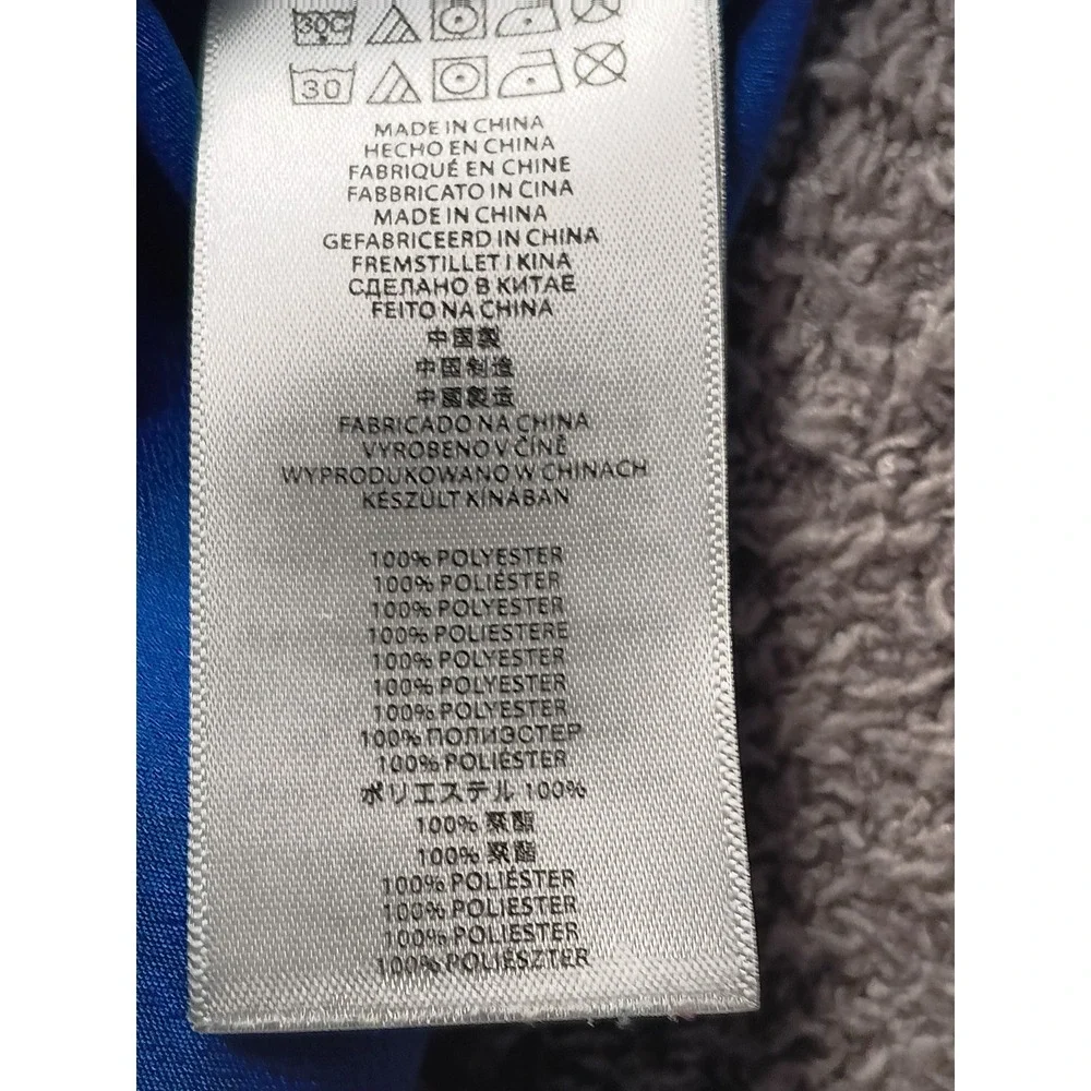 Michael Kors Women 16 Blue Zip Pocket‎ Blouse Roll Tab Office Casual